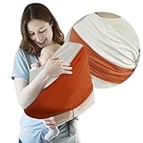 Aohcae Tragetuch Baby Neugeboren, Baby Carrier Wraps Elastisches Tragetuch Baby Tragetuch Baby Ohne Binden Geeignet für Neugeborene mit Einem Gewicht von Bis zu 16 KG