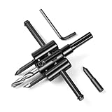 Kreisschneider Holz, 30-200 mm Lochschneider Verstellbar Lochsägen Kreisbohrer Holz Holzverarbeitung Werkzeuge Universal für Holzs, Kunststoff, Gipskarton