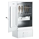 Eleganz Räucherofen mit Kaltrauchgenerator aus verzinktem Stahl und Glas - Ideal für Garten und Balkon - Langlebig und einfach zu reinigen