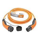 LAPP MOBILITY Typ 2 Ladekabel 11 KW 5m - 20a Ladekabel E Auto 3-Phasig - IP55 geschütztes Ladekabel Mode 3 - Ladekabel Typ 2 mit korrosionsresistenten Steckkontakten - geeignet für PHEV, BEV & EV