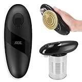 ADE Elektrischer Dosenöffner | perfekt für Senioren | praktischer Deckelöffner mit Magnet und Haken | ohne scharfe Kanten | inkl. Batterien