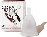 Cyclo Nature Menstruationstasse, Größe 1, weich, mit Griff, hergestellt in Spanien, aus medizinischem Silikon, biokompatibel, Kapazität bis zu 12 Stunden ohne Entleerung und ohne Verluste