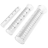 Homoyoyo 3 Stück Glas Regenmesser Regenmesszylinder aus Glas für Garten und Außenbereich Einfache Niederschlagsmessung