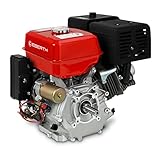 EBERTH 13 PS 9,56 kW Benzinmotor Standmotor Kartmotor Antriebsmotor mit 25 mm Ø Welle, E-Start, 17ah 12V Batterie, Ölmangelsicherung, 4-Takt, 1 Zylinder Benzin Motor, 389 ccm Hubraum, luftgekühlt