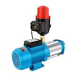 Wasserpumpen, Kreiselpumpe Hauswasserwerk Wasserpumpe Gartenpumpe IP44 Pump 4000 L/h mit Ablassventil, Druckschalter und Luftabdeckung, zur Bewässerung von Bauernhöfen, Teichen, Gärten, Hause