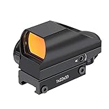 Feyachi RS-25 Red Dot Visier Rotpunktvisier Reflexvisier mit 4 Absehenmustern 11 Helligkeitsstufen Leuchtpunktvisier Zielfernrohr Airsoft Red Dot Sight mit 20mm/22mm Schiene