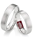123traumringe Eheringe in 925 Silber I Partnerringe mit Etui & Gravur I Gravierbare Silberringe mit wählbarer Ringgröße 50-74 mm I Hochwertige S72 Verlobungsringe in 5 mm Breite & 1,5 mm Stärke