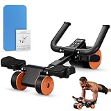 Bnlei Bauchroller Bauchtrainer Fitnessgeräte für Zuhause, Automatisches Rebound Bauchtrainer Roller, Elbow Support Ab Wheel Bauchmuskeltrainer Abdominal Exercise Roller Sixpack Bauch Trainingsgerät