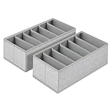 Homsorout Schublade Organizer für Unterwäsche 2 Stück Schrank Organizer Stoff Kleiderschrank Organizer zum Aufbewahren von Unterwäsche, Socken, Krawatten, Gürtel und Andere Zubehörteile