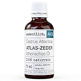 Atlas-Zedernholzöl - reines ätherisches Öl von wesentlich - 100% naturrein in der Glasflasche (50ml)