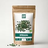 Spirulina-Tabletten aus 100% biologischem Anbau -Presslinge hochdosiert & ohne Zusätze - Organic Algentabletten vegan 250 g, 500 Tabletten
