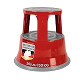 Rollhocker | Elefantenfuß | Stahl | Rot