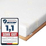 Newentor® Matratzen Topper 180x200cm H2 H3, Matratzentopper 180x200 Schlafsofa Bett Gelschaum, Mattress Topper 180x200 Boxspringbett Gel Bezug Kaltschaum 7CM Höhe