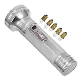 Veemoon Taschenlampe Signal Laterne Ultra Retro Miniatur-buld Camping-ausrüstung Silver Eisen