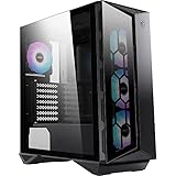 MSI MPG GUNGNIR 110R Mid-Tower PC-Gehäuse - Gehärtetes Glas, unterstützt ATX, M-ATX & Mini-ITX, 4x 120mm ARGB Lüfter mit Hub Controller, magnetischer Staubfilter, USB 3.2 Gen 2x2 Typ-C, Gen 1 Typ-A