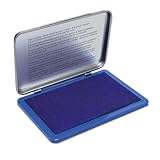 Imprint Handstempelkissen 9072M für den täglichen Bedarf zu Hause und im Büro – 1 Stempelkissen blau, robuster Metalldeckel, wasserbasierte Tinte, Größe 11 x 7 cm, optimal für Handstempel geeignet