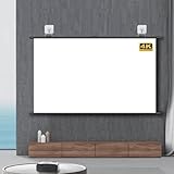 DAQXYH Tragbarer Projektionsleinwand, HD Beamer Leinwand 30/40/50/60/72 Zoll, Manuell Hängende Projektor-Leinwand Für Heimkino Schule Büro(60in (4:3))