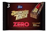 Tirma Waffeln dunkler Schokolade 70% Kakao | Ohne Zuckerzusätze| Geeignet für Keto-Diät | Kohlenhydratarme | für Diabetiker| Multipack Schoko-Waffelriegel | 3 Stück| 64.5 g