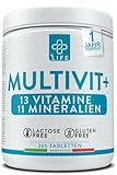 +LIFE - Multivitamin Tabletten Hochdosiert, Multivitamin mineral komplex, Piulife® 365 Tabletten mit 24 Vitaminen und Mineralien, Multivitamin-Ergänzung Frauen Männer Kinder, Erwachsene Immunabwehr