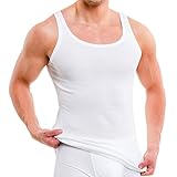 HERMKO 3000 5er Pack Herren Tank Top Classic Unterhemd - gekämmte Feinripp Bio-Baumwolle (glatt), Größe:D 7 = EU XL, Farbe:weiß