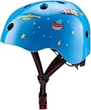 Kinderhelm 2–5 Jahre alt, Jungen und Mädchen, verstellbarer Fahrradhelm, Skater-Helm für Kinder, leichtes und robustes Sportartikel, Durchmesser 51–54 cm E,48-55CM