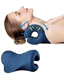 BLABOK Neck Stretcher Halswirbelsäule Traktion Gerät zu lindern Hals und Schulter Müdigkeit und Schmerzen, Nackenstrecker für Relief TMJ Schmerzen Kopfschmerzen Muskel(Marineblau)