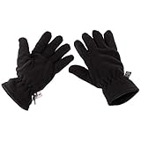 MFH 15403 Fleece-Handschuhe mit 3M™ Thinsulate™ Insulation (Schwarz/S)