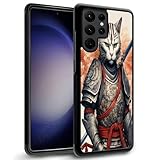 Xioolia Schutzhülle für Samsung Galaxy S23 S22 S21 S20 S10 S9 S9+S8 S7 edge Plus Ultra FE S10e 4G/5G mit Samurai Animal-on-Art cc3, schwarze TPU-Gummi-Schutzhülle