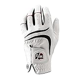Wilson Staff Herren Golfhandschuh, Grip Plus, Material-Kombi, Größe: L, Linkshand, MLH, weiß, WGJA00680L