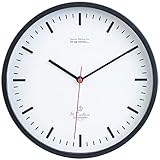 St. Leonhard Bahnhofsuhr Wanduhr: Analoge Wand-Bahnhofsuhr mit schleichendem Quarz-Uhrwerk, Ø 22,5 cm (Wanduhr analog, Uhr Wand, schleichende Sekunde)