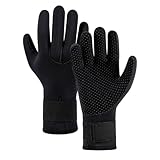 Neopren-Handschuhe, Tauchhandschuhe, 5 mm, Thermo-Handschuh mit verstellbarem Hüftgurt, zum Schnorcheln, Tauchen, Surfen, Anti-Rutsch-Handschuh