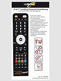 HEITECH Universal Fernbedienung für 4 Geräte - 4in1 lernfähige Universalfernbedienung für Smart TV, DVD, SAT, AV Receiver UVM - Multifunktionsfernbedienung mit Lernfunktion & für alle Marken