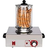 Beeketal 'BHG06a' Profi Gastro Hot Dog Maker mit 135 mm Korbdurchmesser, Edelstahl Hot Dog Maschine zum erhitzen von Würsten, schwere Edelstahl Ausführung mit Tragegriffen, Ausführung OHNE Heizspieße