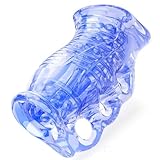 MäNnlicher Blauer Transparenter Schlauch FüR Training, Hochelastisches Silikonmaterial Mit Innen Aufgerauhter OberfläChe - X9