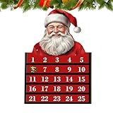 Adventskalender, Dekoration aus Holz, für Spielzeug mit 24 Tagen – Countdown-Kalender, für Partys, Klassenzimmer, Büros, Büro, Erwachsene
