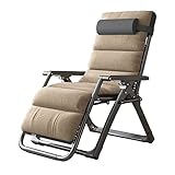 Leichter Aluminium-Liegestuhl – Klappliege mit abnehmbarem Kissen und Kissen – Indoor/Outdoor Terrassenstühle – trägt bis zu 200 kg – bequem und