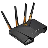 ASUS TUF Gaming AX3000 V2 Dual Band WLAN kombinierbarer Router (Tethering als 4G und 5G Router-Ersatz, WiFi 6, bis zu 3000 Mbit/s, Mobile Game Mode, 2,5Gbit/s Port, AiMesh, AiProtection Pro)