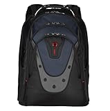 WENGER Ibex Laptop-Rucksack, Notebook bis 17 Zoll, Tablet bis 10 Zoll, 23 l, Damen Herren, Business Uni Schule Reisen, Schwarz/Blau, 600638