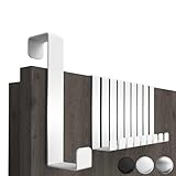4smile Türhaken zum Einhängen, Fb. Weiß - 10er-Set Kleiderhaken Tür, einzeln verwendbar - Flexible Haken zum Einhängen, stabile Türhakenleiste, universelle Türgarderobe