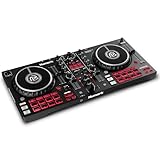 Numark Mixtrack Pro FX - DJ Controller Pult mit 2-Deck Kontrolle, integriertem Audio Interface, Jogwheel-Displays und Effektpaddeln, Serato DJ enthalten