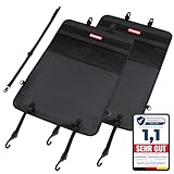 HerzensKind Rückenlehnenschutz und Organizer, wasserdicht und pflegeleicht Autositzschoner für die Rückseite der Vordersitze Auto Organizer Kinder (2 Stück)