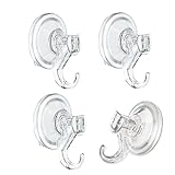 Saugnapf Haken stark,4 Pcs Saugnapf Haken Set Ohne Bohren Saughaken Saugnapf Haken Vakuum Saugnäpfe mit Haken Extra Stark Ohne Bohren Handtuchhaken Saugnapf Wandhaken für Fenster Glas Bad Küche