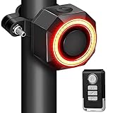 Weigudoc Fahrradalarm, kabelloser Diebstahlalarm für Fahrräder und Motorräder, Induktionsalarm, wasserdicht, super stark, 110 dB, Bergalarm, LED-Aufladung (einschließlich Fernbedienung)