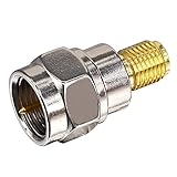 F Stecker Auf Buchse F Auf Vergoldetes Messing Gerader Koaxialstecker Adapter Buchsenstecker Ersatz