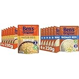 Ben's Original Express-Reis - Multipack - Naturreis (6 x 220g) I Basmati-Reis (6 x 220g) - 12 Packungen