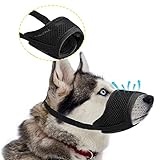 PQLQ Maulkorb Für Hunde, Maulkorb aus Nylon um Hunde Mittlere und Große Hunde, Maulkorb mit Klettverschluss Weich,Verhindert Beißen,Bellen und Kauen (L)