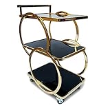 SdaryWare Barwagen für Zuhause, Edelstahl, 3-stöckiges Küchenwagenregal, Mehrzweck-/Servicewagen, Küchenwagen, Küchenwagen mit Rädern, Getränke-/Speisewagen, 630 x 450 x 930 m