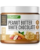 Erdnussbutter mit weißer Schokolade - 500g Erdnusscreme White Chocolate mit 70% Erdnüssen - Erdnussmus Smooth Cremig - Vegetarisch