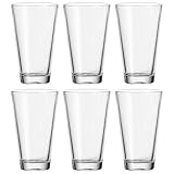 Leonardo Ciao Trink-Gläser, 6er Set, spülmaschinengeeignete Wasser-Becher aus Glas, Saft-Gläser, Getränke-Set, 300 ml, 012674
