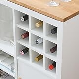 Kallax Einsatz | Regaleinsatz f. 9 Flaschen | H x B x L : 33 x 33 x 36 cm | Fachgröße: 10 x 10 cm | Weinflaschen Lagerung im Kallax Regal | Weinregal Flaschenregal Flascheneinsatz | weiß